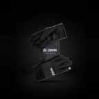 2WIN Driving Gloves and branded pouch on a black studio background