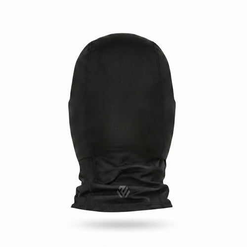 2WIN Smiley Ski Mask in black — back view with the 2WIN icon on the neck