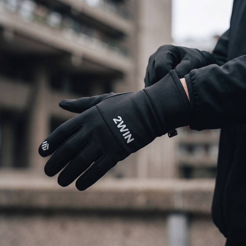 Pulling on the 2WIN performance glove — streetwear editorial